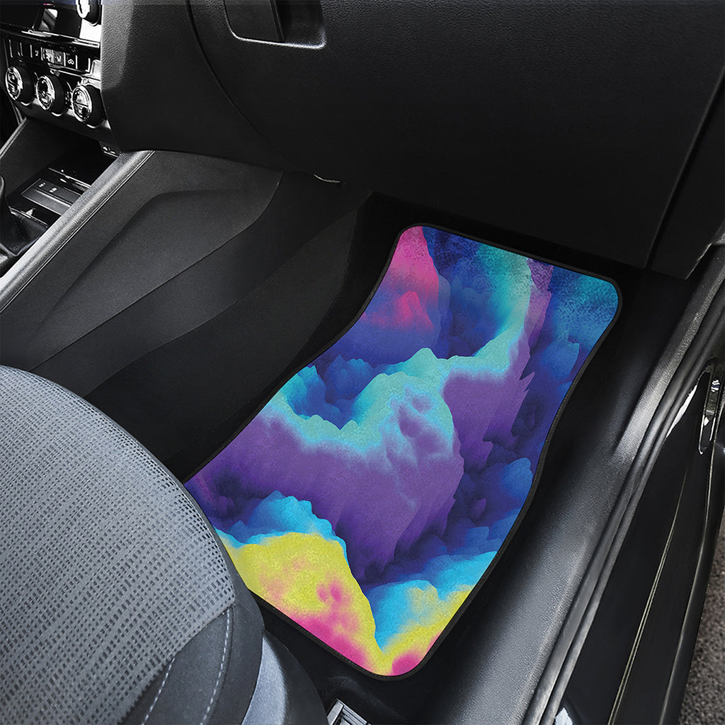 Colorful Cloud Print Front Car Floor Mats