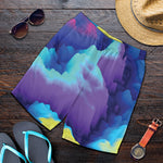 Colorful Cloud Print Men's Shorts
