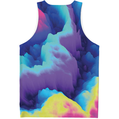 Colorful Cloud Print Men's Tank Top