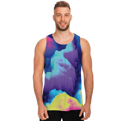Colorful Cloud Print Men's Tank Top