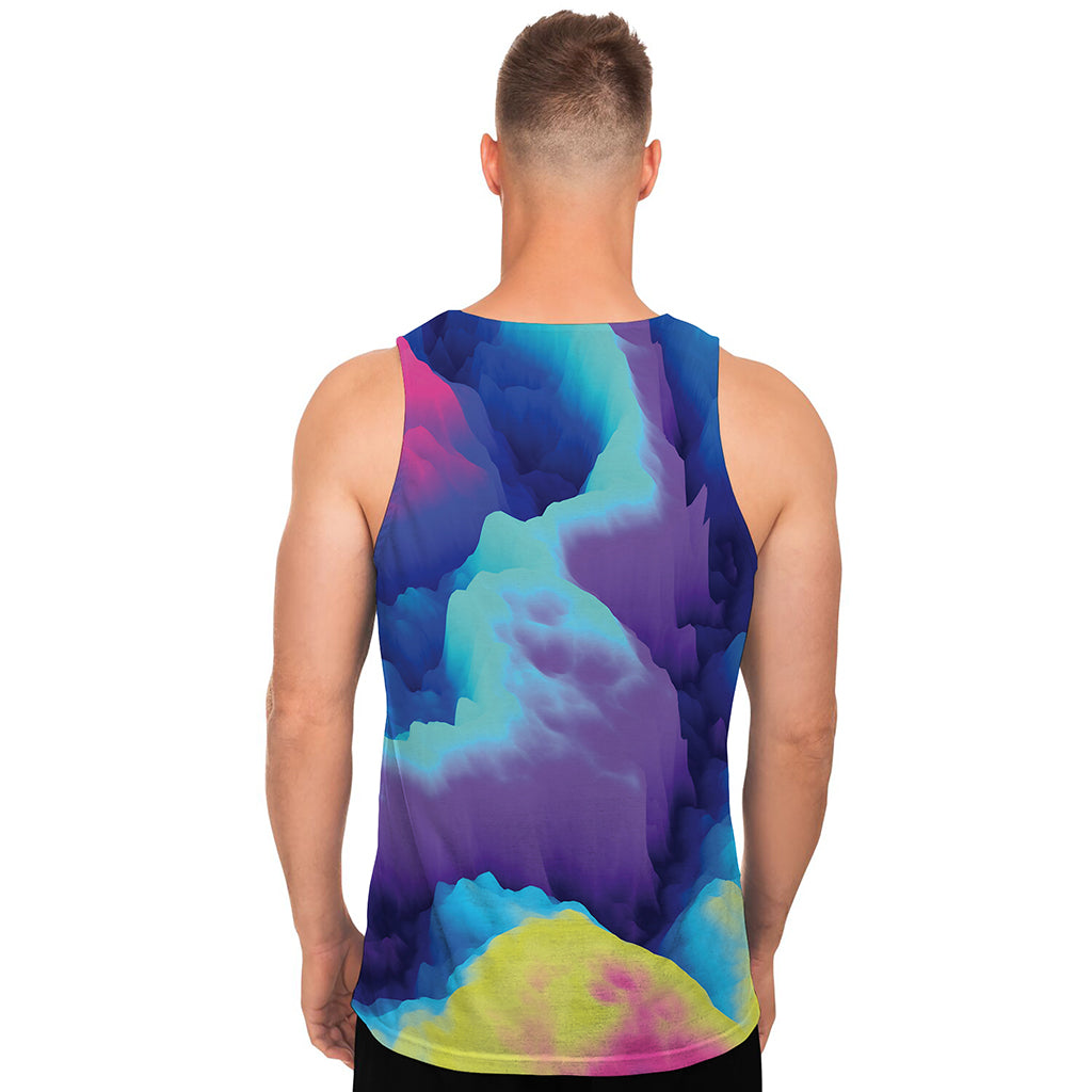 Colorful Cloud Print Men's Tank Top