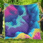 Colorful Cloud Print Quilt