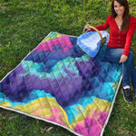 Colorful Cloud Print Quilt