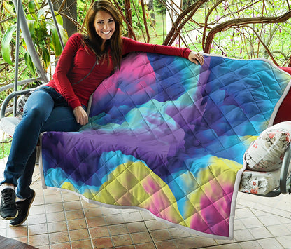 Colorful Cloud Print Quilt