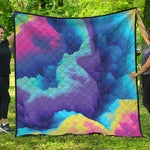 Colorful Cloud Print Quilt