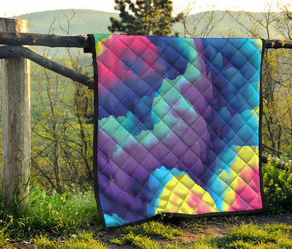 Colorful Cloud Print Quilt