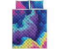Colorful Cloud Print Quilt Bed Set