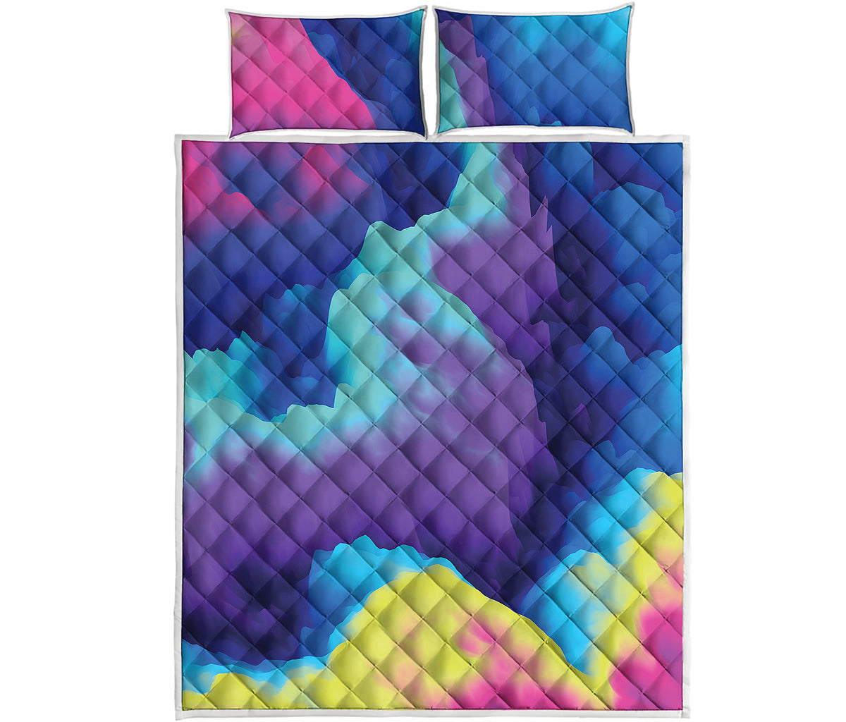 Colorful Cloud Print Quilt Bed Set