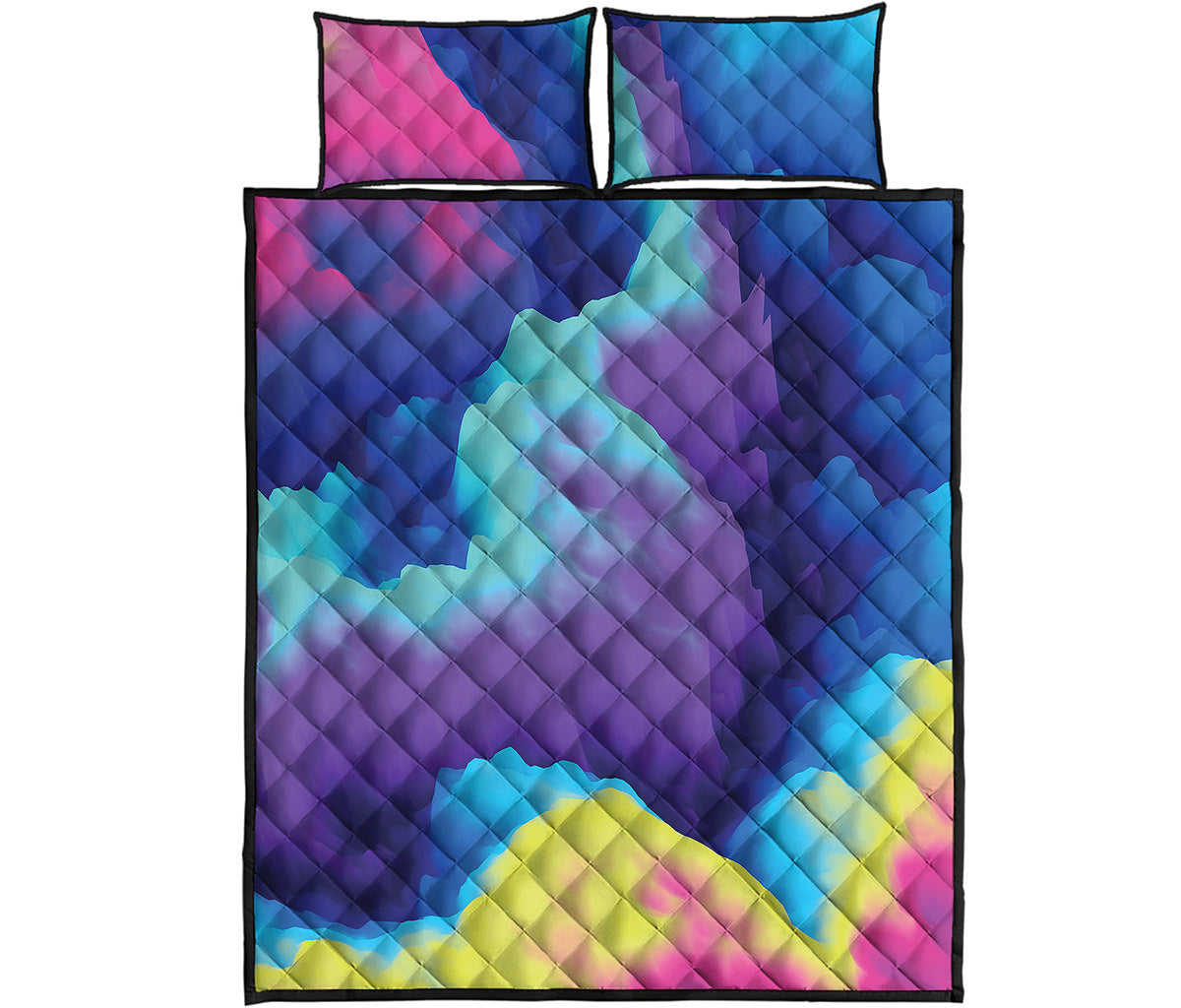 Colorful Cloud Print Quilt Bed Set