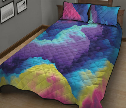 Colorful Cloud Print Quilt Bed Set