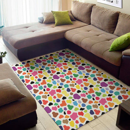 Colorful Cow Pattern Print Area Rug