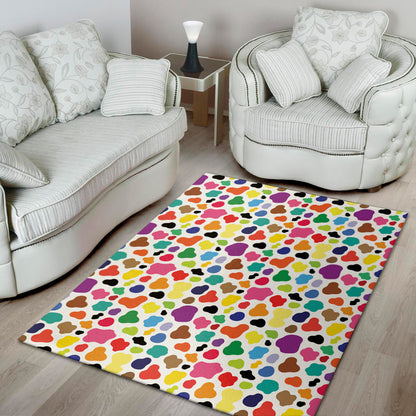 Colorful Cow Pattern Print Area Rug