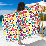 Colorful Cow Pattern Print Beach Sarong Wrap