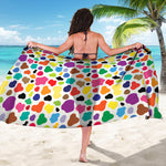 Colorful Cow Pattern Print Beach Sarong Wrap