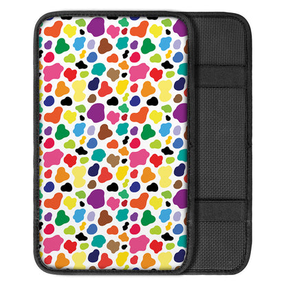 Colorful Cow Pattern Print Car Center Console Cover