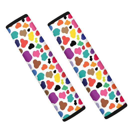 Colorful Cow Pattern Print Car Seat Belt Covers