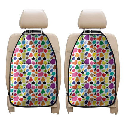 Colorful Cow Pattern Print Car Seat Organizers