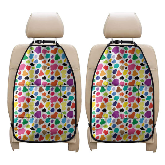 Colorful Cow Pattern Print Car Seat Organizers