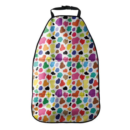 Colorful Cow Pattern Print Car Seat Organizers