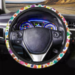 Colorful Cow Pattern Print Car Steering Wheel Cover