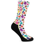 Colorful Cow Pattern Print Crew Socks