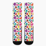 Colorful Cow Pattern Print Crew Socks