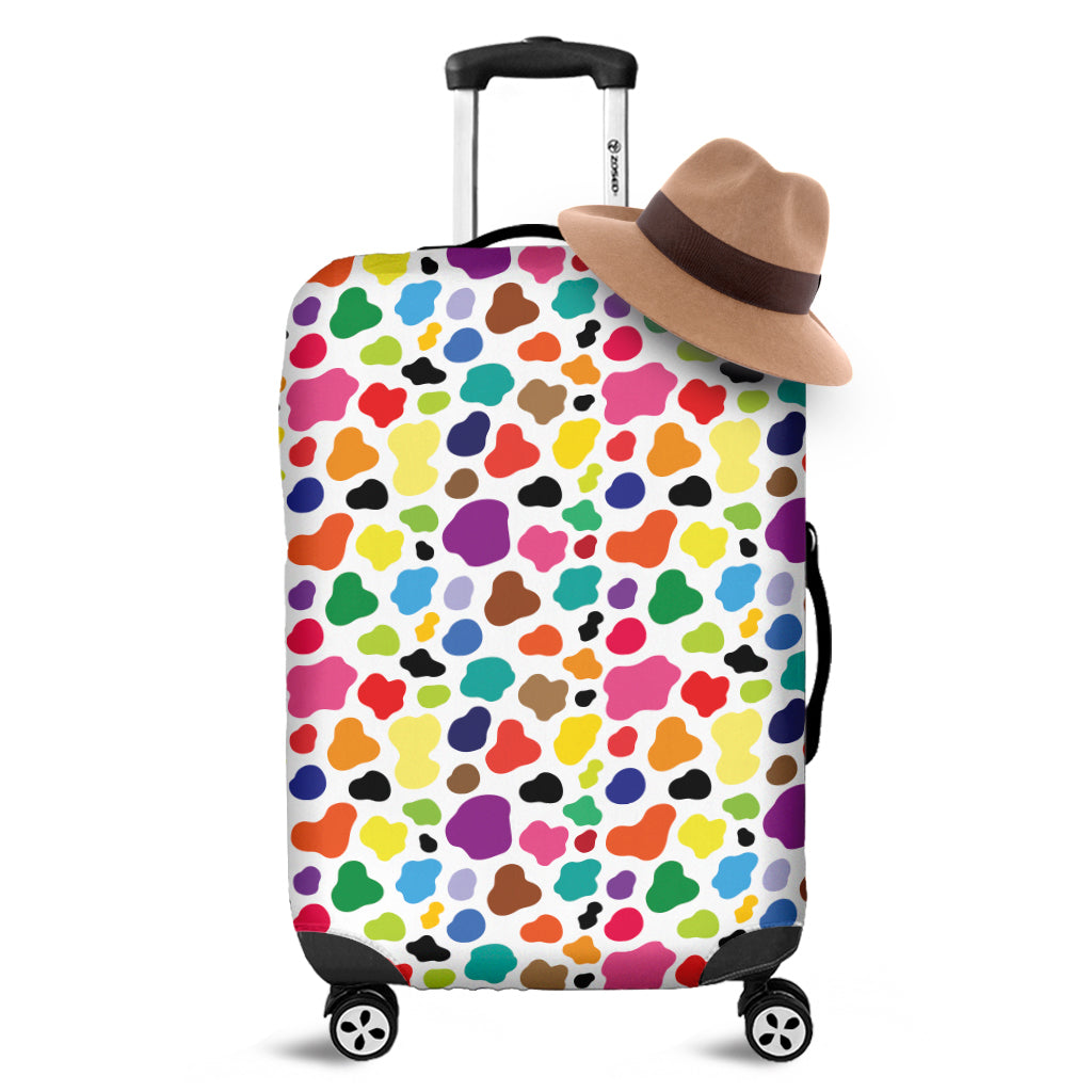 Colorful Cow Pattern Print Luggage Cover