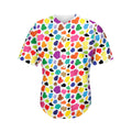 Colorful Cow Pattern Print Men's Baseball Jersey