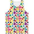 Colorful Cow Pattern Print Men's Tank Top