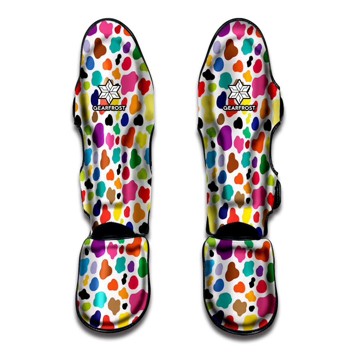 Colorful Cow Pattern Print Muay Thai Shin Guard