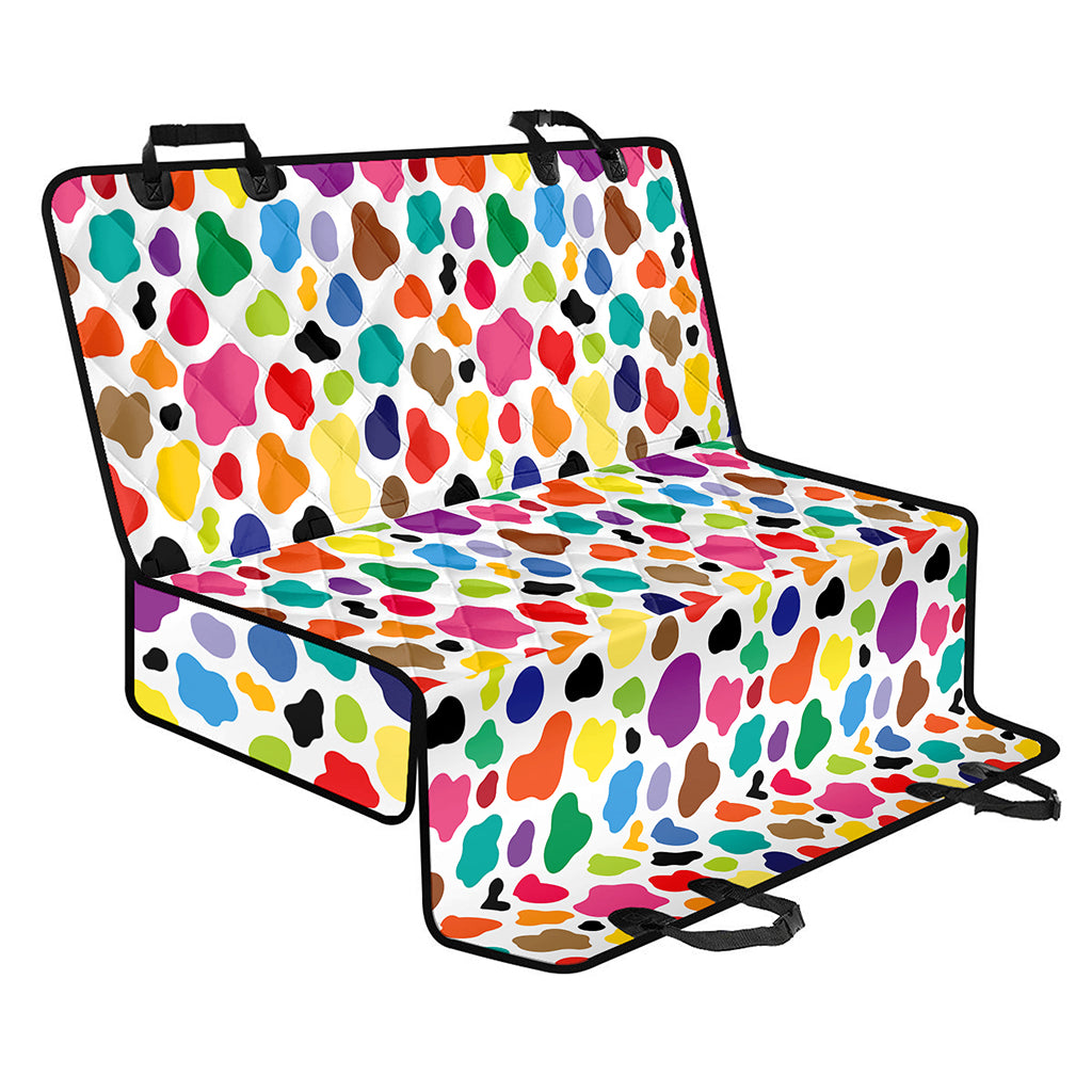 Colorful Cow Pattern Print Pet Car Back Seat Cover