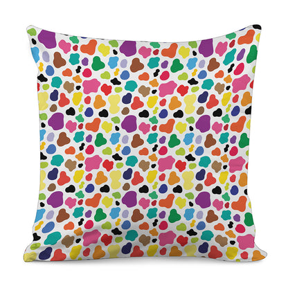 Colorful Cow Pattern Print Pillow Cover