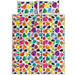 Colorful Cow Pattern Print Quilt Bed Set
