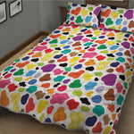 Colorful Cow Pattern Print Quilt Bed Set