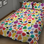 Colorful Cow Pattern Print Quilt Bed Set