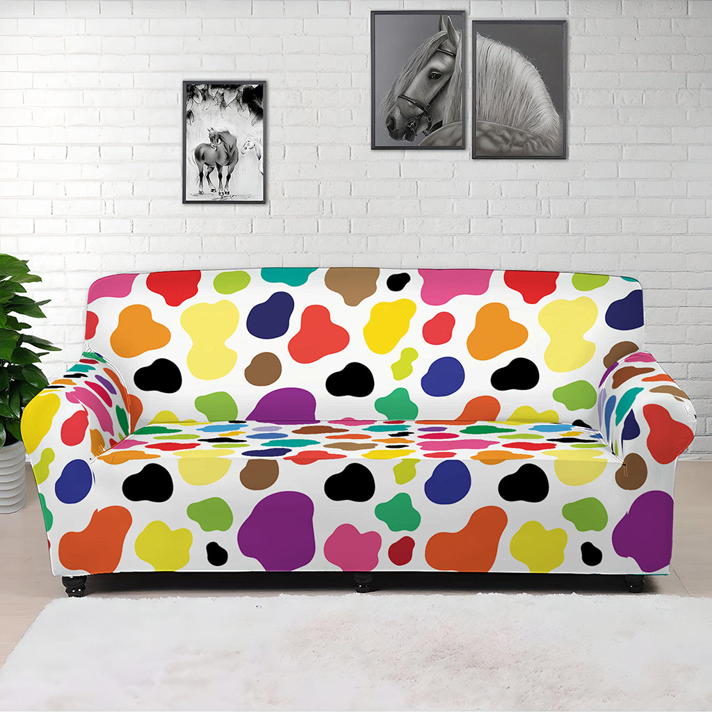 Colorful Cow Pattern Print Sofa Cover