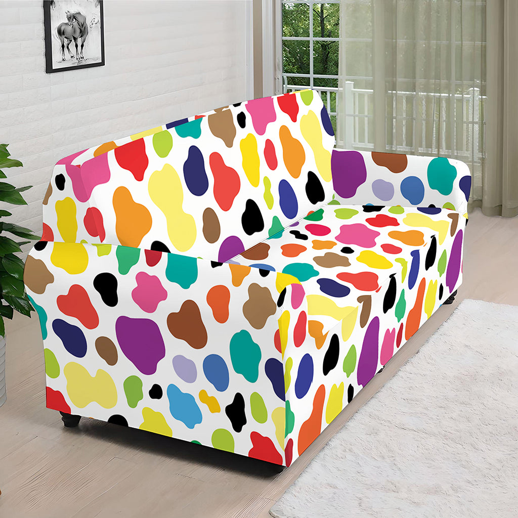 Colorful Cow Pattern Print Sofa Cover
