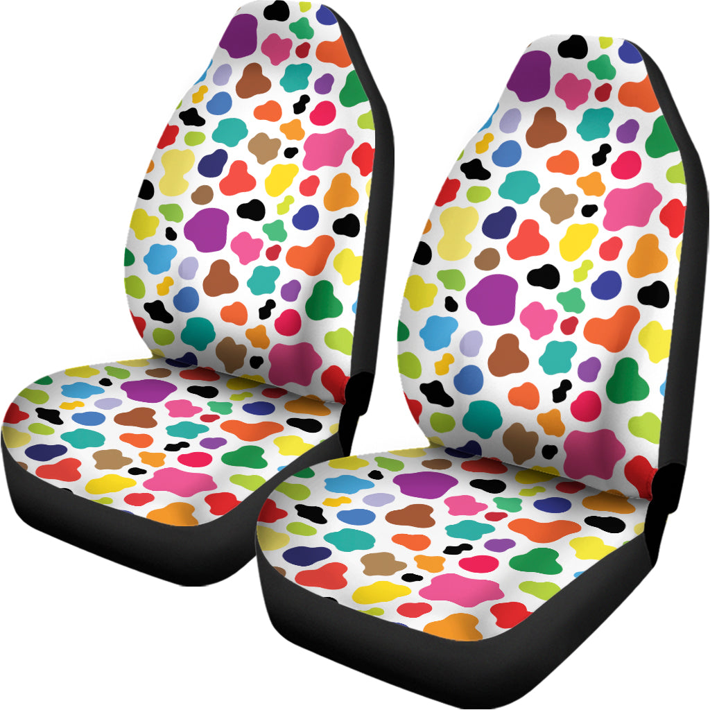 Colorful Cow Pattern Print Universal Fit Car Seat Covers