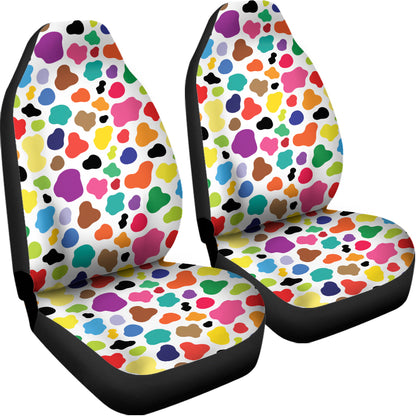 Colorful Cow Pattern Print Universal Fit Car Seat Covers