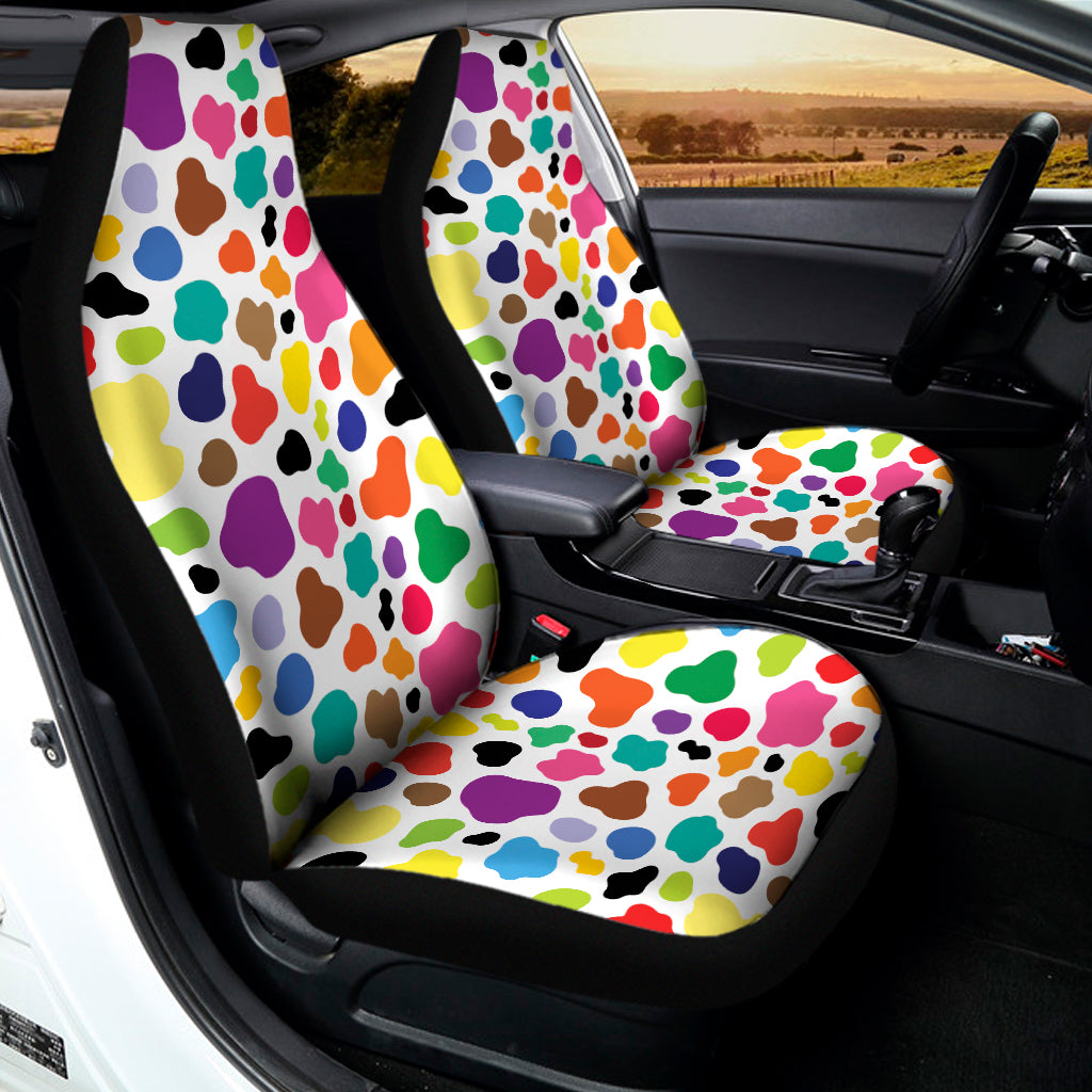Colorful Cow Pattern Print Universal Fit Car Seat Covers