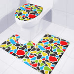 Colorful Cow Print 3 Piece Bath Mat Set