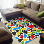 Colorful Cow Print Area Rug GearFrost