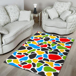Colorful Cow Print Area Rug GearFrost