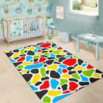 Colorful Cow Print Area Rug GearFrost