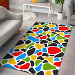 Colorful Cow Print Area Rug GearFrost