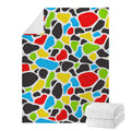 Colorful Cow Print Blanket