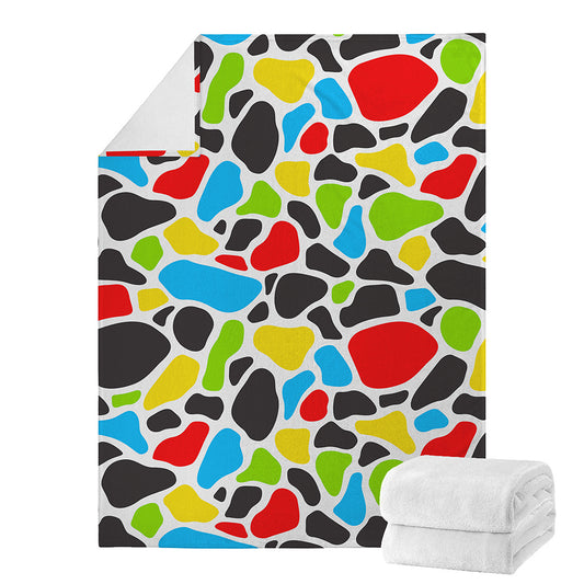 Colorful Cow Print Blanket