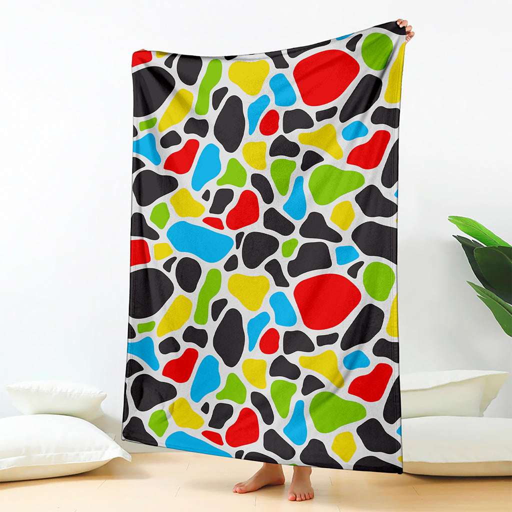 Colorful Cow Print Blanket