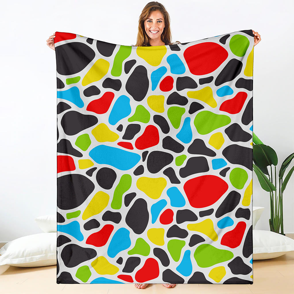 Colorful Cow Print Blanket