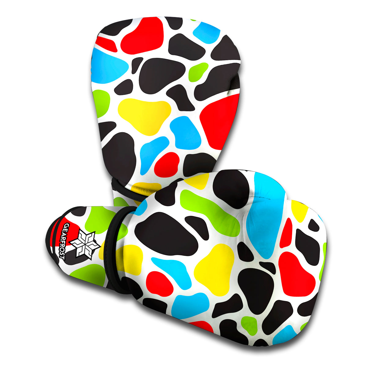 Colorful Cow Print Boxing Gloves